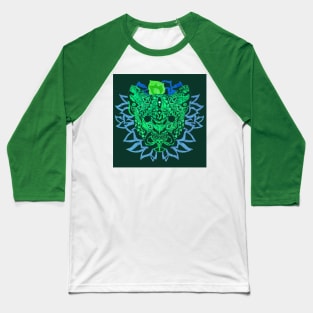 Green Cougar Tiger Ecopop Baseball T-Shirt